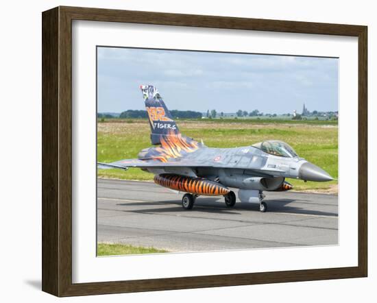 A Turkish Air Force F-16C Fighting Falcon on the Flight Line at Cambrai Air Base, France-Stocktrek Images-Framed Photographic Print