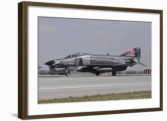 A Turkish Air Force F-4E 2020 Terminator Ready for Take-Off-Stocktrek Images-Framed Photographic Print