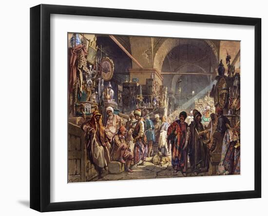 A Turkish Bazaar, 1867-Amadeo Preziosi-Framed Giclee Print