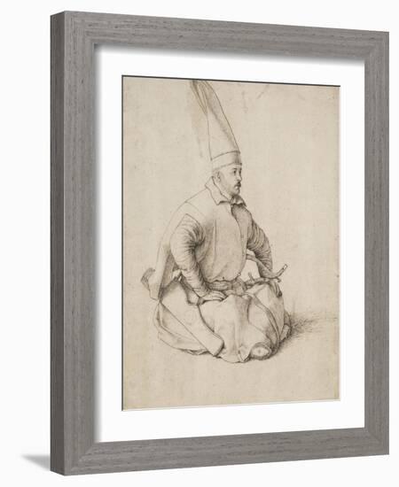 A Turkish Janissary-Gentile Bellini-Framed Art Print