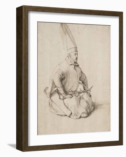 A Turkish Janissary-Gentile Bellini-Framed Art Print