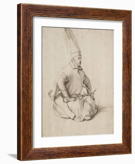 A Turkish Janissary-Gentile Bellini-Framed Art Print