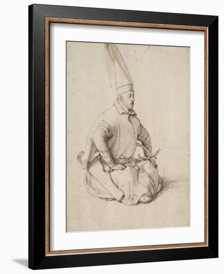 A Turkish Janissary-Gentile Bellini-Framed Art Print