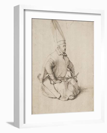 A Turkish Janissary-Gentile Bellini-Framed Art Print