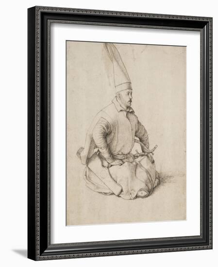 A Turkish Janissary-Gentile Bellini-Framed Art Print