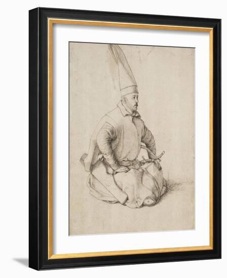 A Turkish Janissary-Gentile Bellini-Framed Art Print