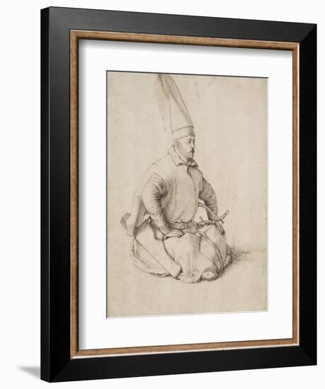 A Turkish Janissary-Gentile Bellini-Framed Art Print