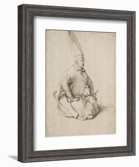 A Turkish Janissary-Gentile Bellini-Framed Art Print