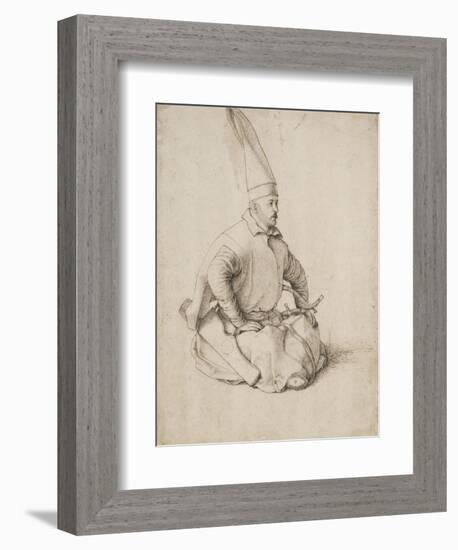 A Turkish Janissary-Gentile Bellini-Framed Art Print