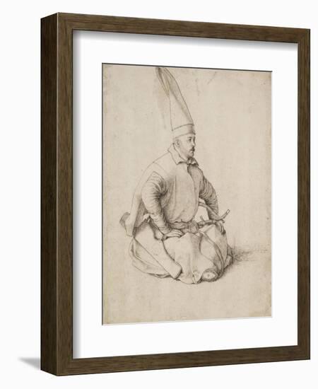 A Turkish Janissary-Gentile Bellini-Framed Art Print