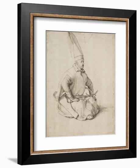 A Turkish Janissary-Gentile Bellini-Framed Art Print