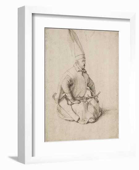 A Turkish Janissary-Gentile Bellini-Framed Art Print