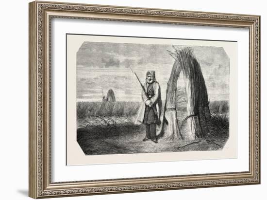 A Turkish Sentinel, Watercolor, 1855-Theodore Valerio-Framed Giclee Print