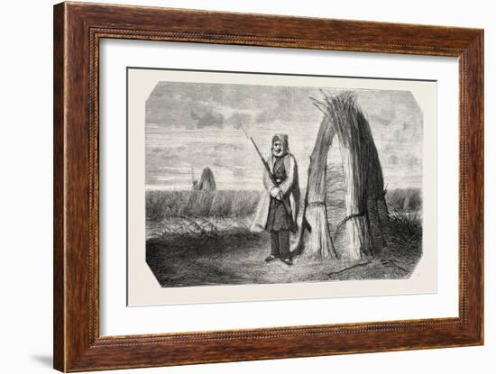 A Turkish Sentinel, Watercolor, 1855-Theodore Valerio-Framed Giclee Print