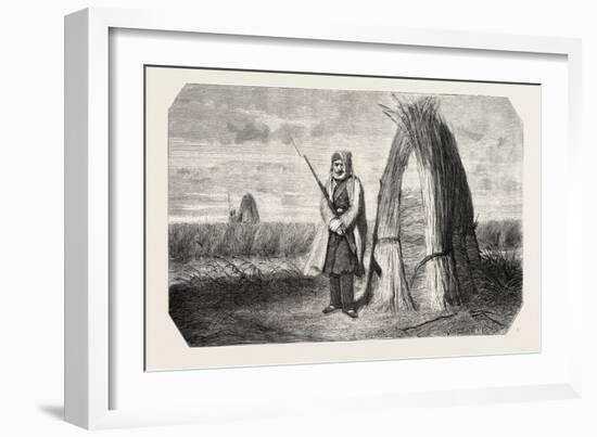 A Turkish Sentinel, Watercolor, 1855-Theodore Valerio-Framed Giclee Print