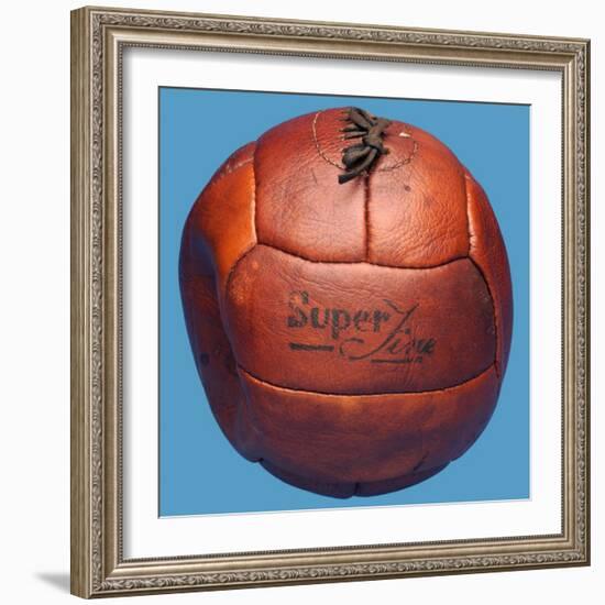 A Twelve-Panelled Leather Football, Similar to Gamage's Referee Football, C.1925-60-null-Framed Giclee Print