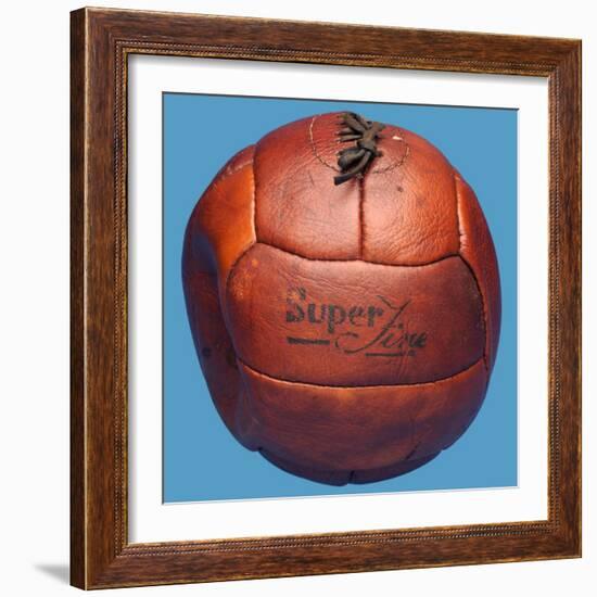 A Twelve-Panelled Leather Football, Similar to Gamage's Referee Football, C.1925-60-null-Framed Giclee Print