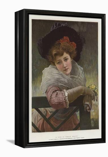 A Type of Female Beauty-Marcus Stone-Framed Premier Image Canvas