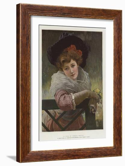 A Type of Female Beauty-Marcus Stone-Framed Giclee Print