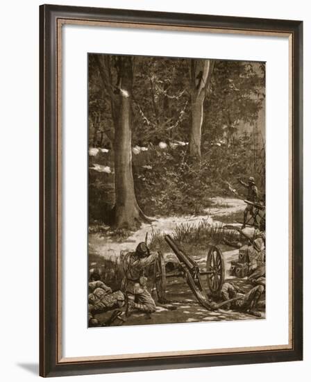 A Typical Fight in the Forest-null-Framed Giclee Print