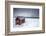 A Typical House of the Fishermen Called Rorbu on the Snowy Beach Framed the Icy Sea, Norway-Roberto Moiola-Framed Photographic Print