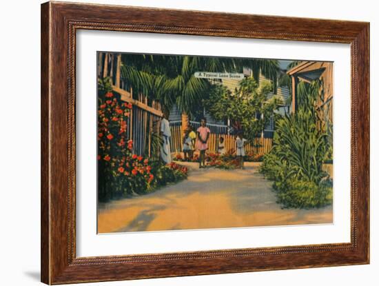 'A Typical Lane Scene', c1940s-Unknown-Framed Giclee Print