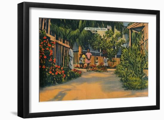 'A Typical Lane Scene', c1940s-Unknown-Framed Giclee Print