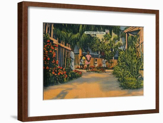 'A Typical Lane Scene', c1940s-Unknown-Framed Giclee Print