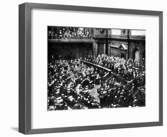 A Typical Sitting of the Reichstag, Parliament of the German Republic, 1926-null-Framed Giclee Print