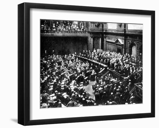 A Typical Sitting of the Reichstag, Parliament of the German Republic, 1926-null-Framed Giclee Print