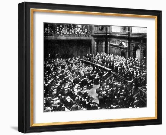 A Typical Sitting of the Reichstag, Parliament of the German Republic, 1926-null-Framed Giclee Print