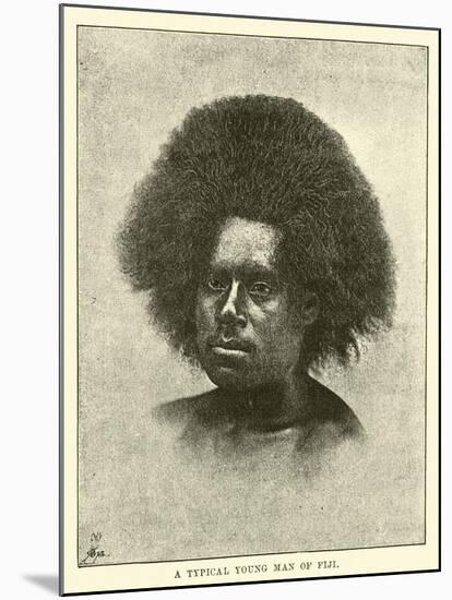 A Typical Young Man of Fiji-null-Mounted Giclee Print