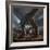 A Tyrannosaurus Rex and Triceratops in a Classic Face Off-null-Framed Art Print