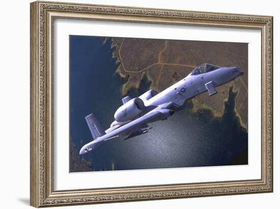 A U.S. Air Force A-10 Thunderbolt During a Demo Flight-Stocktrek Images-Framed Photographic Print