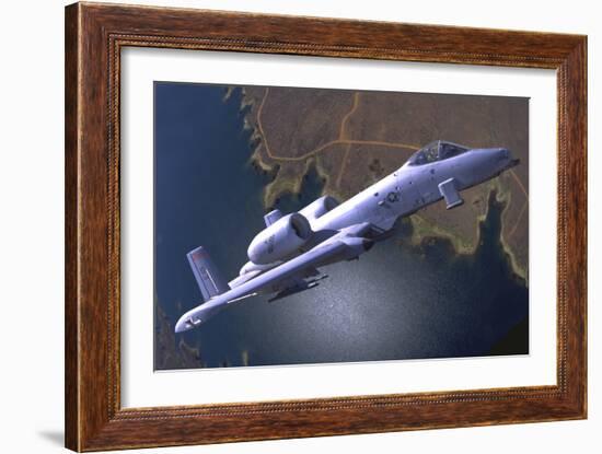 A U.S. Air Force A-10 Thunderbolt During a Demo Flight-Stocktrek Images-Framed Photographic Print