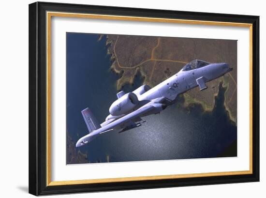 A U.S. Air Force A-10 Thunderbolt During a Demo Flight-Stocktrek Images-Framed Photographic Print