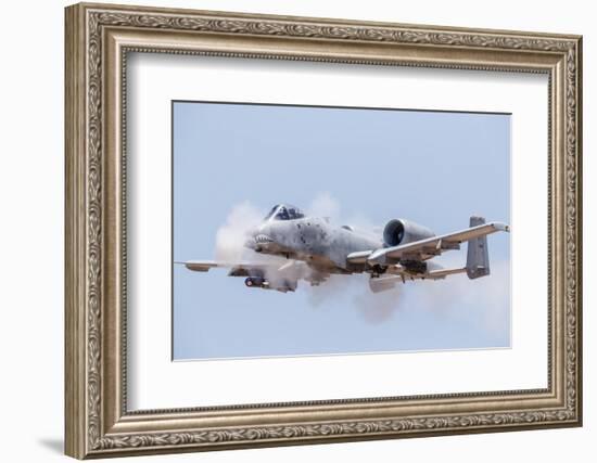 A U.S. Air Force A-10 Thunderbolt Ii Fires its 30Mm Gun at a Strafe Target-Stocktrek Images-Framed Photographic Print