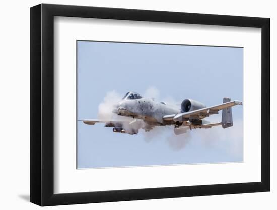 A U.S. Air Force A-10 Thunderbolt Ii Fires its 30Mm Gun at a Strafe Target-Stocktrek Images-Framed Photographic Print