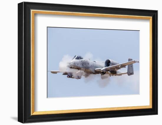 A U.S. Air Force A-10 Thunderbolt Ii Fires its 30Mm Gun at a Strafe Target-Stocktrek Images-Framed Photographic Print