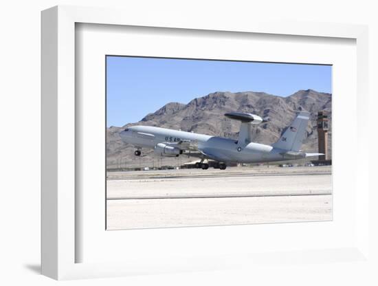 A U.S. Air Force E-3A Sentry Taking Off from Nellis Air Force Base, Nevada-Stocktrek Images-Framed Photographic Print