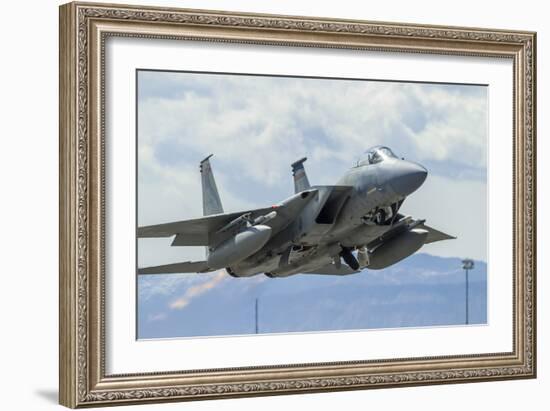 A U.S. Air Force F-15C Eagle Taking Off from Nellis Air Force Base-null-Framed Photographic Print