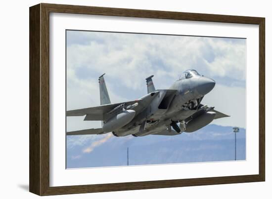 A U.S. Air Force F-15C Eagle Taking Off from Nellis Air Force Base-null-Framed Photographic Print