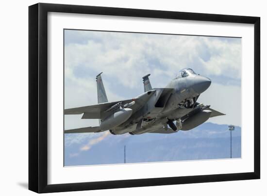 A U.S. Air Force F-15C Eagle Taking Off from Nellis Air Force Base-null-Framed Photographic Print