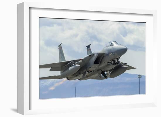 A U.S. Air Force F-15C Eagle Taking Off from Nellis Air Force Base-null-Framed Photographic Print