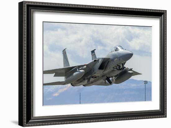 A U.S. Air Force F-15C Eagle Taking Off from Nellis Air Force Base-null-Framed Photographic Print