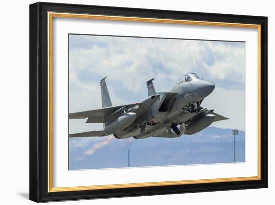 A U.S. Air Force F-15C Eagle Taking Off from Nellis Air Force Base-null-Framed Photographic Print