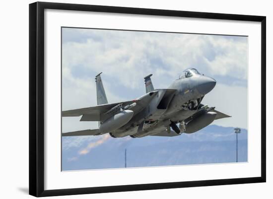 A U.S. Air Force F-15C Eagle Taking Off from Nellis Air Force Base-null-Framed Photographic Print