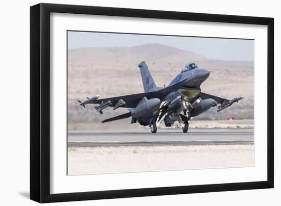 A U.S. Air Force F-16C Fighting Falcon Landing-Stocktrek Images-Framed Photographic Print