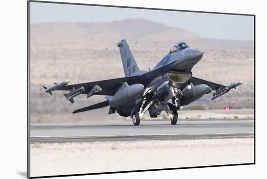 A U.S. Air Force F-16C Fighting Falcon Landing-Stocktrek Images-Mounted Photographic Print