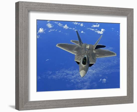 A U.S. Air Force F-22 Raptor in Flight Near Guam-Stocktrek Images-Framed Photographic Print